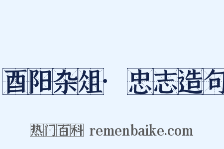 酉阳杂俎·忠志造句是什么意思的图片